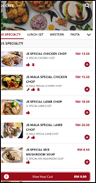 AutoCount POS F and B QR ordering interface